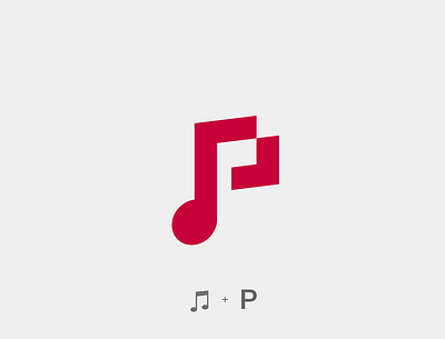 Music and Letter P Logo branding corporate design graphic design letter letter p letter p logo logo music simple vector