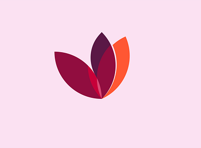 Purple Flower Logo branding corporate design flower graphic design logo purple
