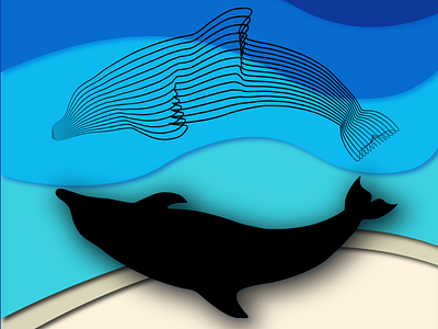 Dolphins animation artgallery artwork beautiful design digitalart digitalsketch framedesigns graphic design illustration illustrator pets photoframes sketchbook