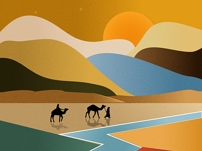 A look into the desert animation artgallery artwork beautiful desert design destinations digitalart digitalsketch explore framework illustration illustrator sketchbook travels
