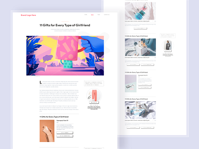 Blog post design blog ui branding design gifts gifts website graphic design illustration logo motion graphics ui user interface ux vector web design web ui website design