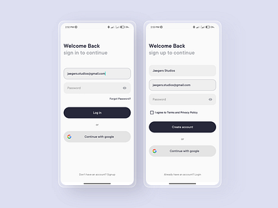 Login/Signup mobile app android design branding dashboard design graphic design ios design login logo mobile app mobile ui signup ui user interface ux vector web ui