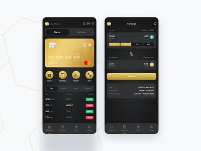 Crypto app dashboard