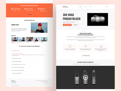 Landing page design