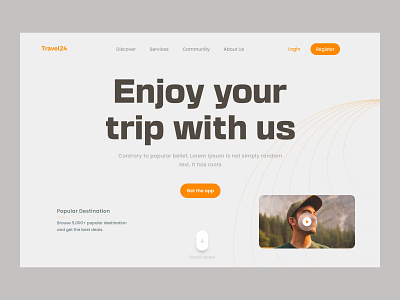 Travel web site landing page design appdesign branding dailyui design designinspiration graphic design interface ui uidesigner uitrends uiux userexperience userinterface uxdesign visual design web ui webdesigner