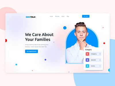 Health care website header design branding design graphic design illustration ui uidesigner vector visual design web ui