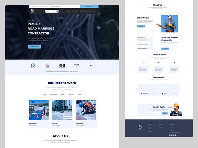 Road Marking service website design