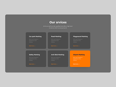 Our service section design