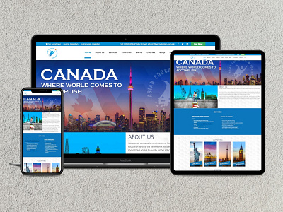 Asian Education Consultants design mobile responsive modern design professional website responsive website ui web development wordpress website