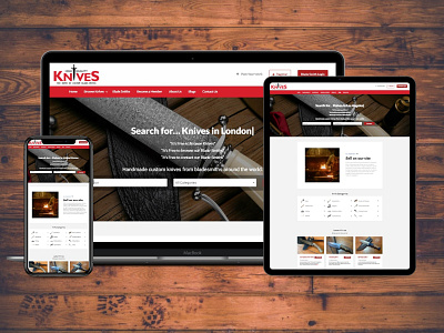 High Quality Knives design mobile responsive modern design professional website responsive website ui web development wordpress website