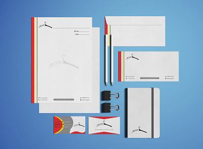 ABC Clothes Stationery Design adobe illustrator branding business card design design envelope design graphic design illustration letterhead design stationery design