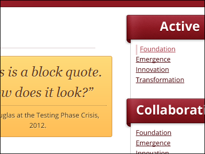 Block Quote and Navigation css3 html5 open sans red tim web web design yellow