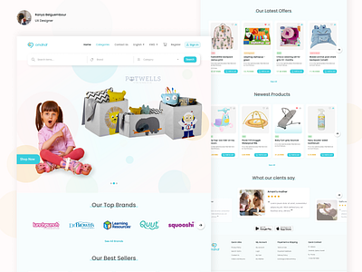 Mother's E-Commerce Website Omahat baby design e commerce website mother online shopping ui ux website website design