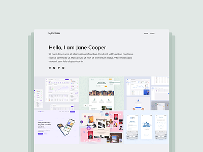 Personal Web Site Template about app branding code2 design illustration myportfolio nocode personal portfolio ui uiux ux works