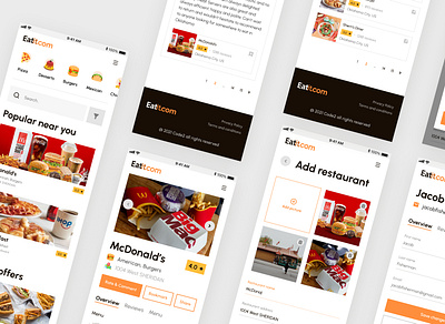 Food & Restaurant Rating App Template Mobile app design eat eating food illustration mobile nocode popular rating responsive restaurant sign in sign up template ui ux