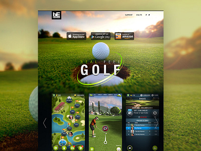 Golf App Microsite app design freelance golf landing page microsite web