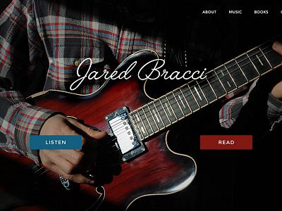 Jared Bracci Homepage dark design homepage musician script website