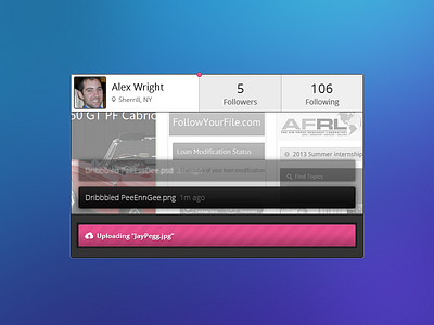 Dribbble Ui Rebound blue dribbble pink practice purple rebound ui