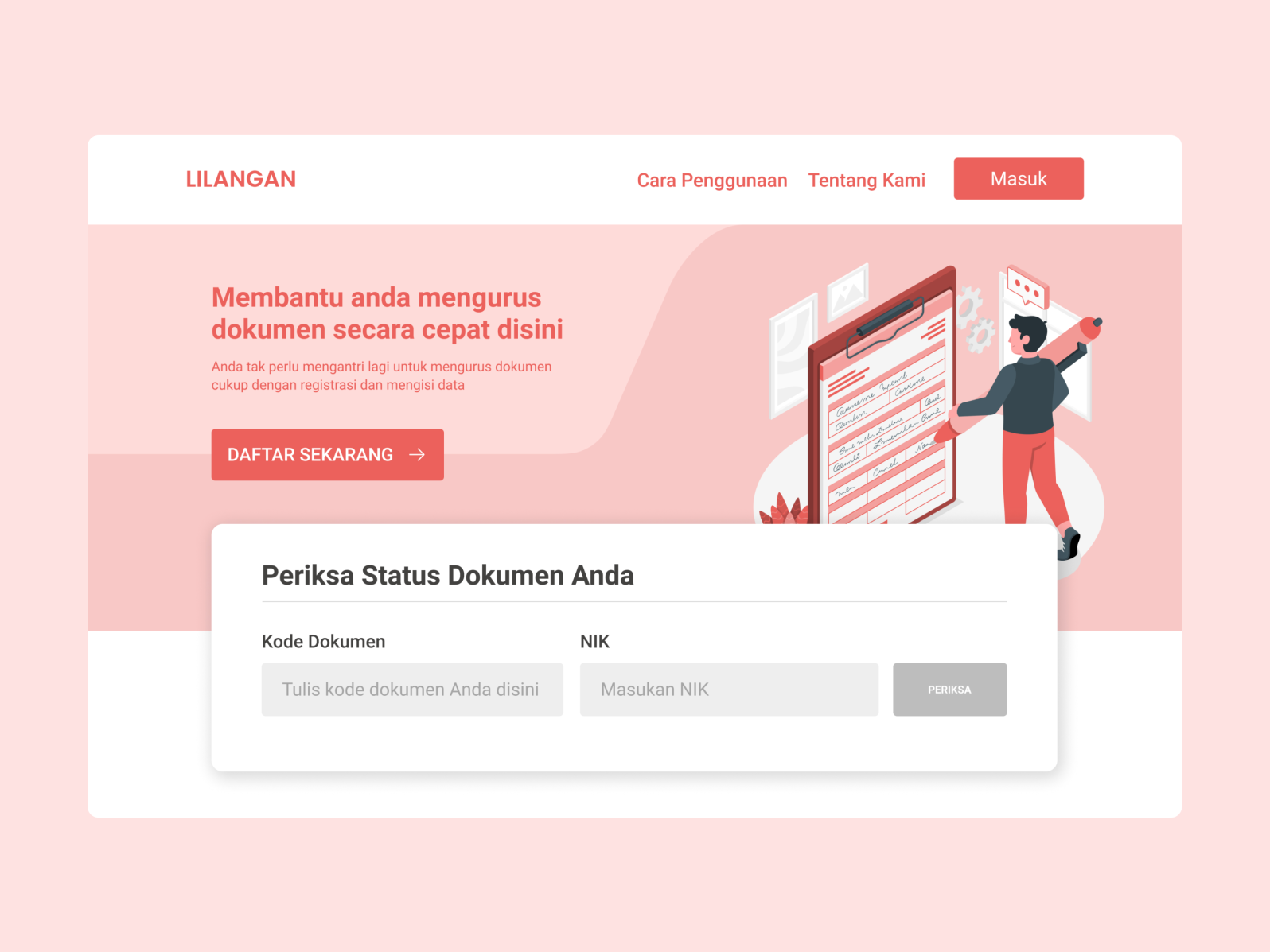 Design Lilangan Document Website by Rizky Abdul Ghani Suherli on Dribbble