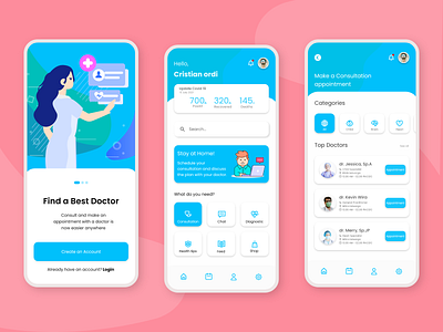 Online Doctor app design ui
