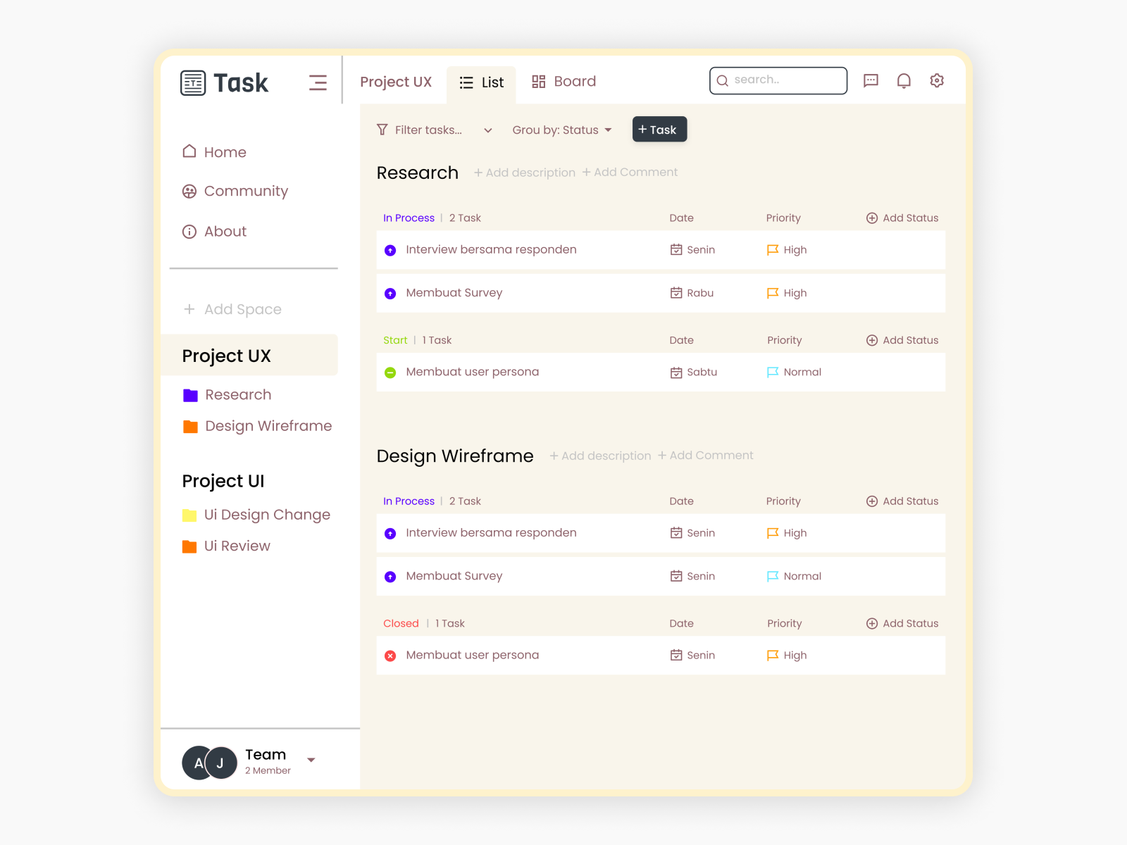 Task Management Dashboard by Juniater on Dribbble