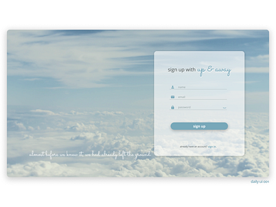 daily ui 001 blue daily daily ui dailychallenge dailyui dailyui001 log in log in screen login login screen minimal minimalistic sign up sign up screen signup signup screen ui