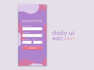 daily ui 002 credit card checkout daily daily ui dailychallenge dailyui dailyui002 design mobile ui