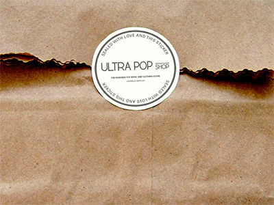 Ultra Pop sticker logo ultra pop vinyl toy store