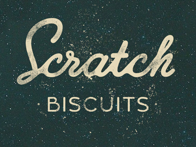 Scratch Biscuits grit logo southern type