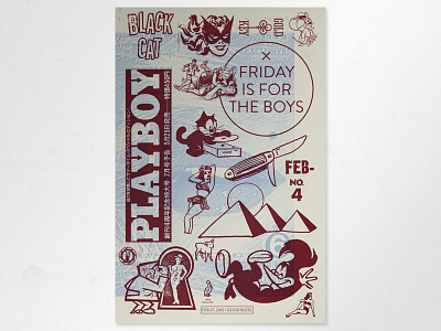 Friday is for the Boys beer doodle city friday playboy xut and paste