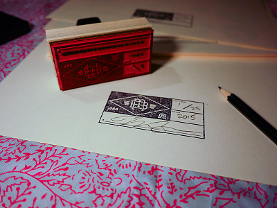 Editions edition pencil rubber stamp