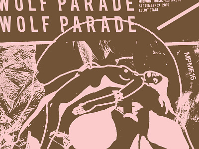 Wolf Parade drawing gigposter wolf parade