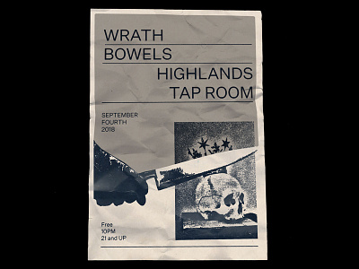 Wrath / Bowels flyer gigposter
