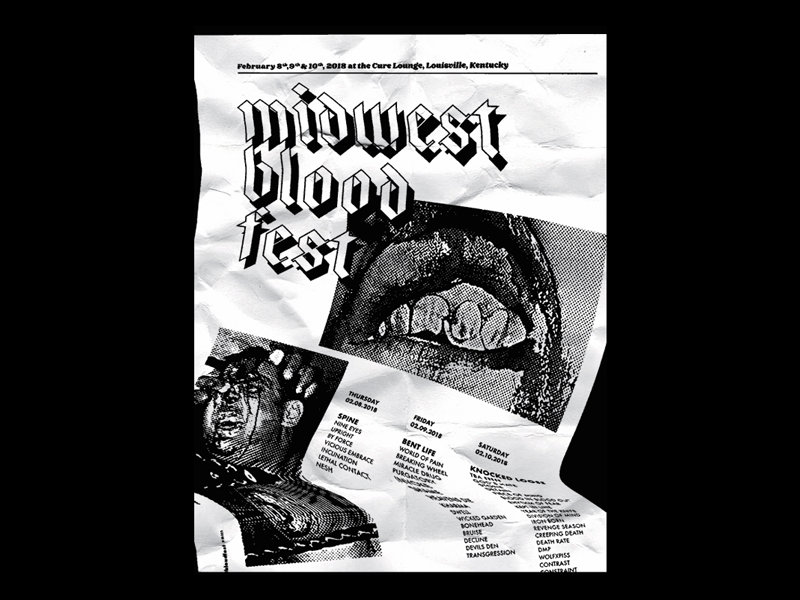 Midwest Blood Fest festival flyer gigposter