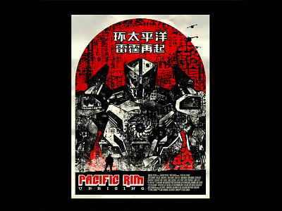 Pacific Rim Uprising collage design poster
