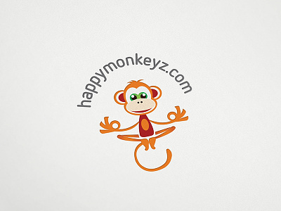 Happy Monkey cute fun funny happy meditation monkey
