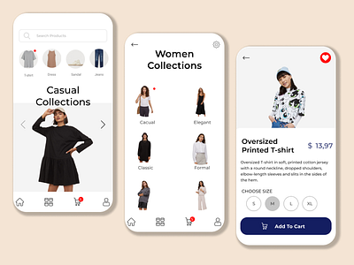 Women's Clothing Store design ui ux