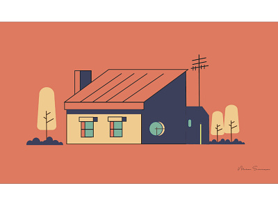 Lonely House | Illustrator |MS 🤞 animation branding design illustration vector