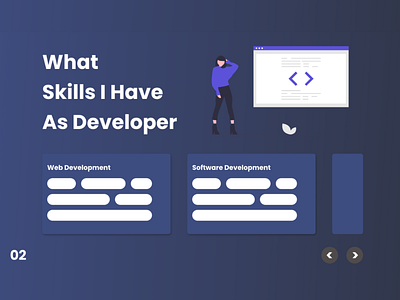 Portfolio - Skills Page by Wendy Winata on Dribbble