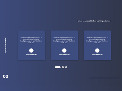 Portfolio - Testimonal Page application code css dark dark theme design graphic design illustration portfolio testimonial ui