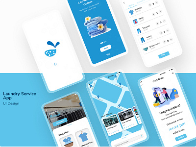 Laundry Service App design graphic design illustration ui