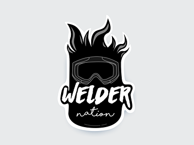 Laptop Sticker - Welder Nation illustation laptop sticker