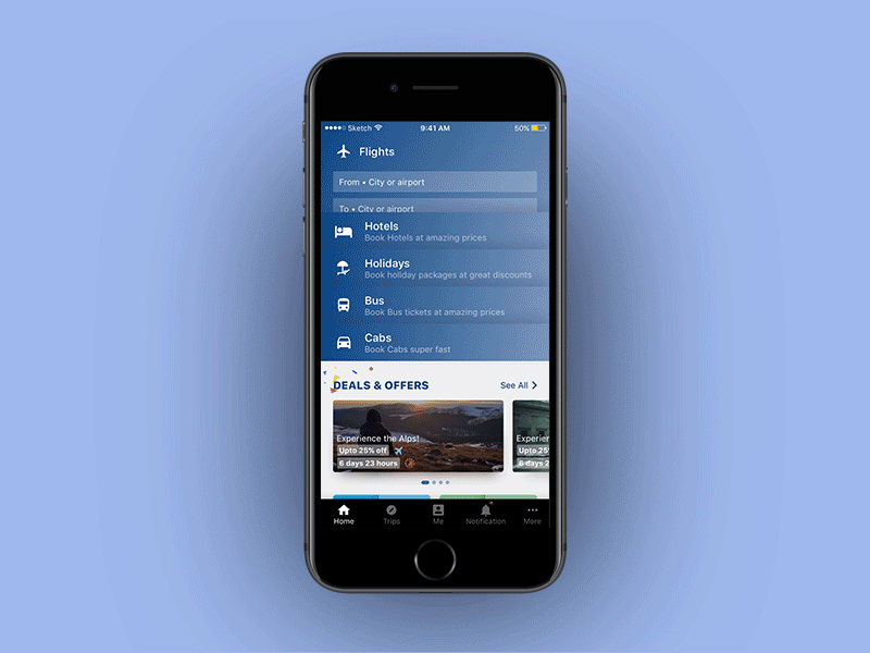 Travel App framer homepage ios prototype travel