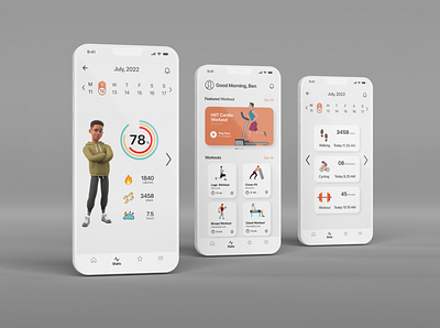 Mobile Workout App design figma graphic design mobile app design ui uiux design ux