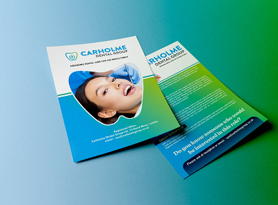 CARHOLME DENTAL GROUP A4 FLYER banner branding design graphic design illustration logo typography vector