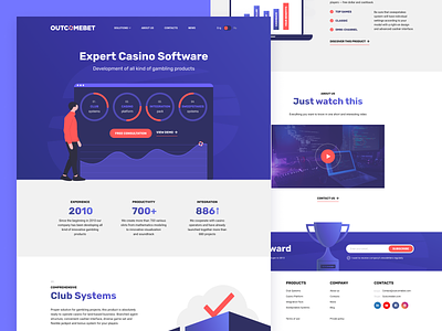 Homepage for software developer's website design figma home page homepage landing landing page main page minimalistic modern software ui ux violet web web design web redesign webdesign website website design website redesign