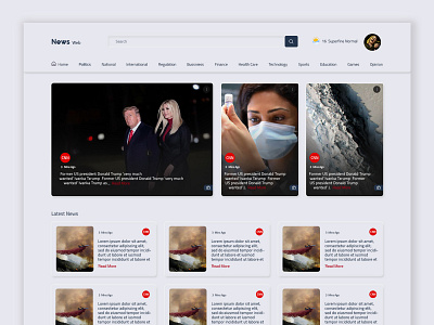 News Website branding graphic design landing page design ui web ui
