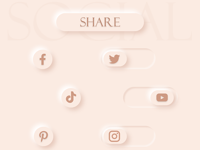 Social share button/icons design icon ui ux