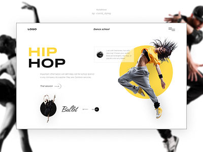 Landing page of the dance school branding design graphic design landing page portfolio ui ui design ux web web design website