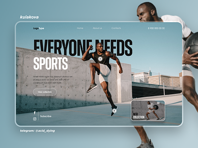 Online sportswear store branding design landing page portfolio ui ui design ux web
